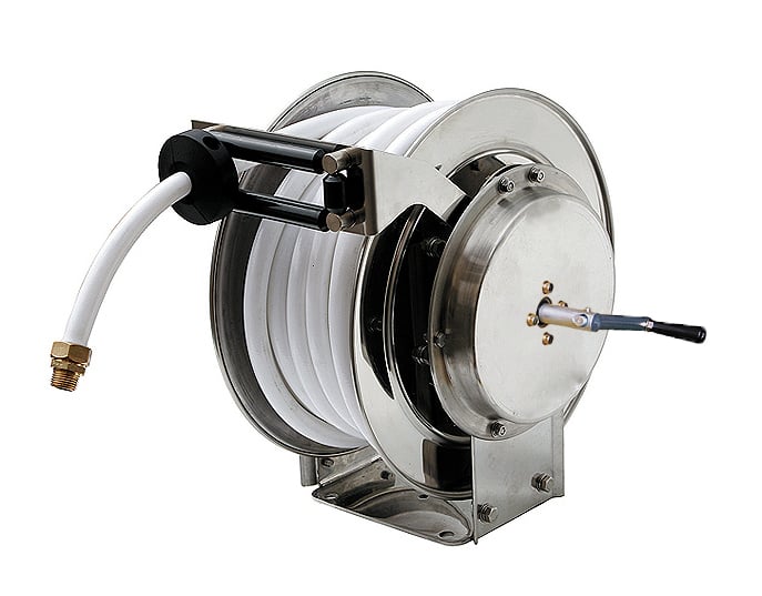 Stainless Steel Hose Reel Manual rewind Up to 40m hose Accessories